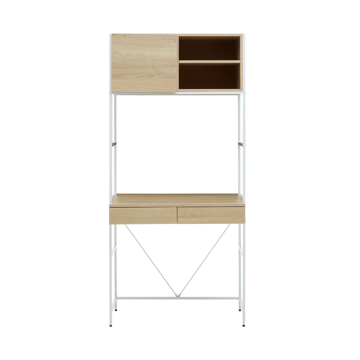 Franklin Industrial Oak Desk Unit natural, SO'HOME