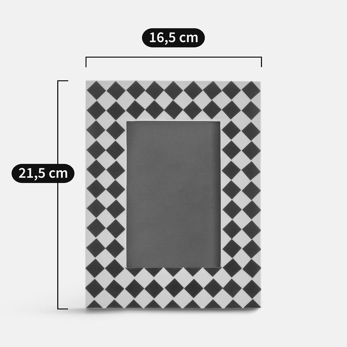 Leiho Chequered Print Resin Mini 16.5 X 21.5cm Photo Frame green/ecru, LA REDOUTE INTERIEURS