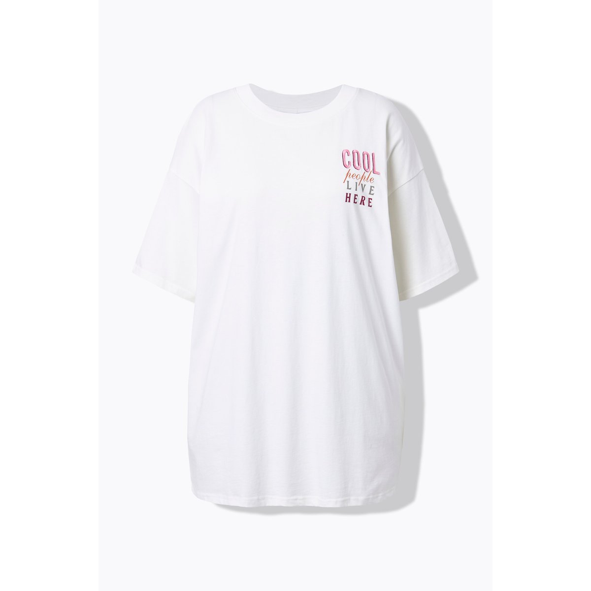 T-shirt oversize à message blanc cassé, STUDIO UNTOLD
