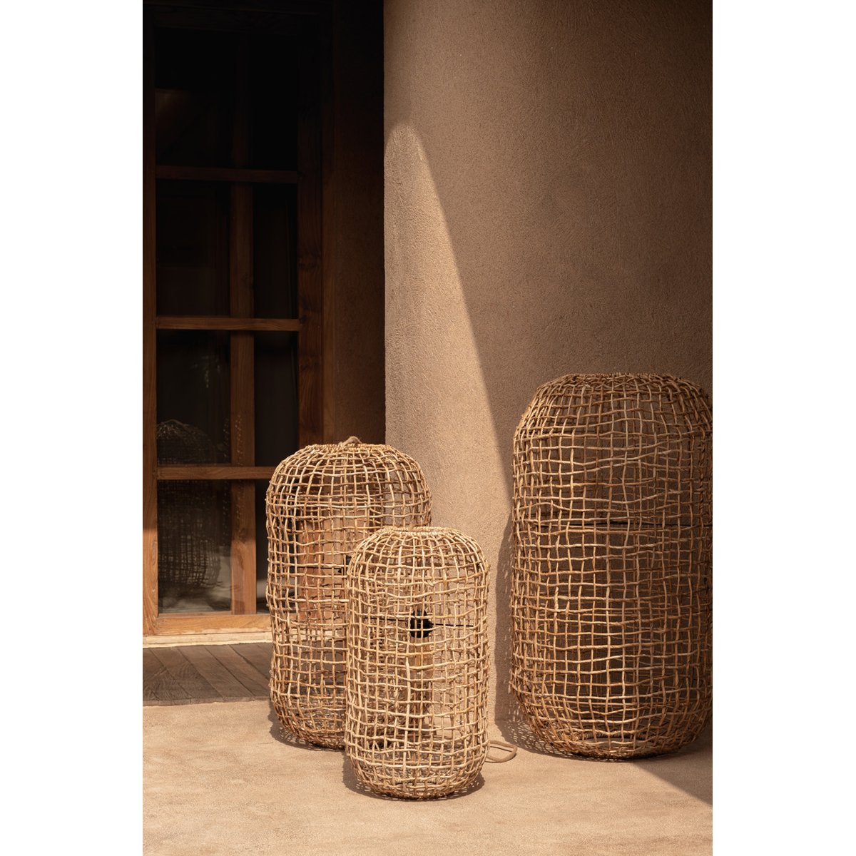 Suspension en feuille de bananier KUSO beige, BAZAR BIZAR