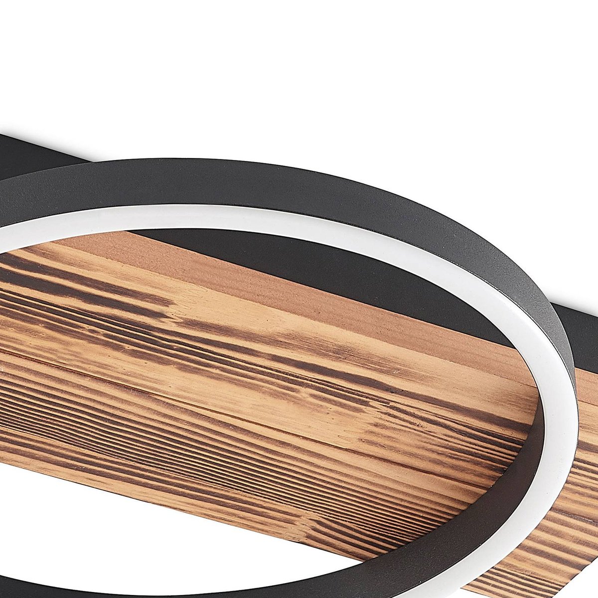 Plafonnier en bois moderneLED, Sentoa bois clair, LINDBY