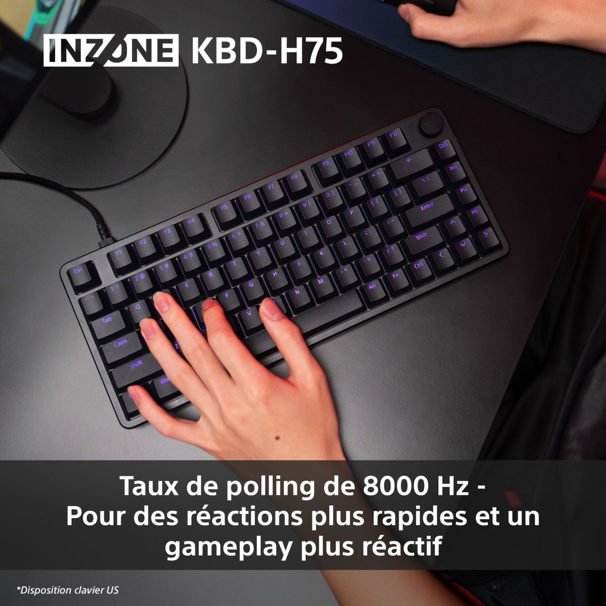 Clavier gamer INZONE KBD-H75 couleur unique, SONY