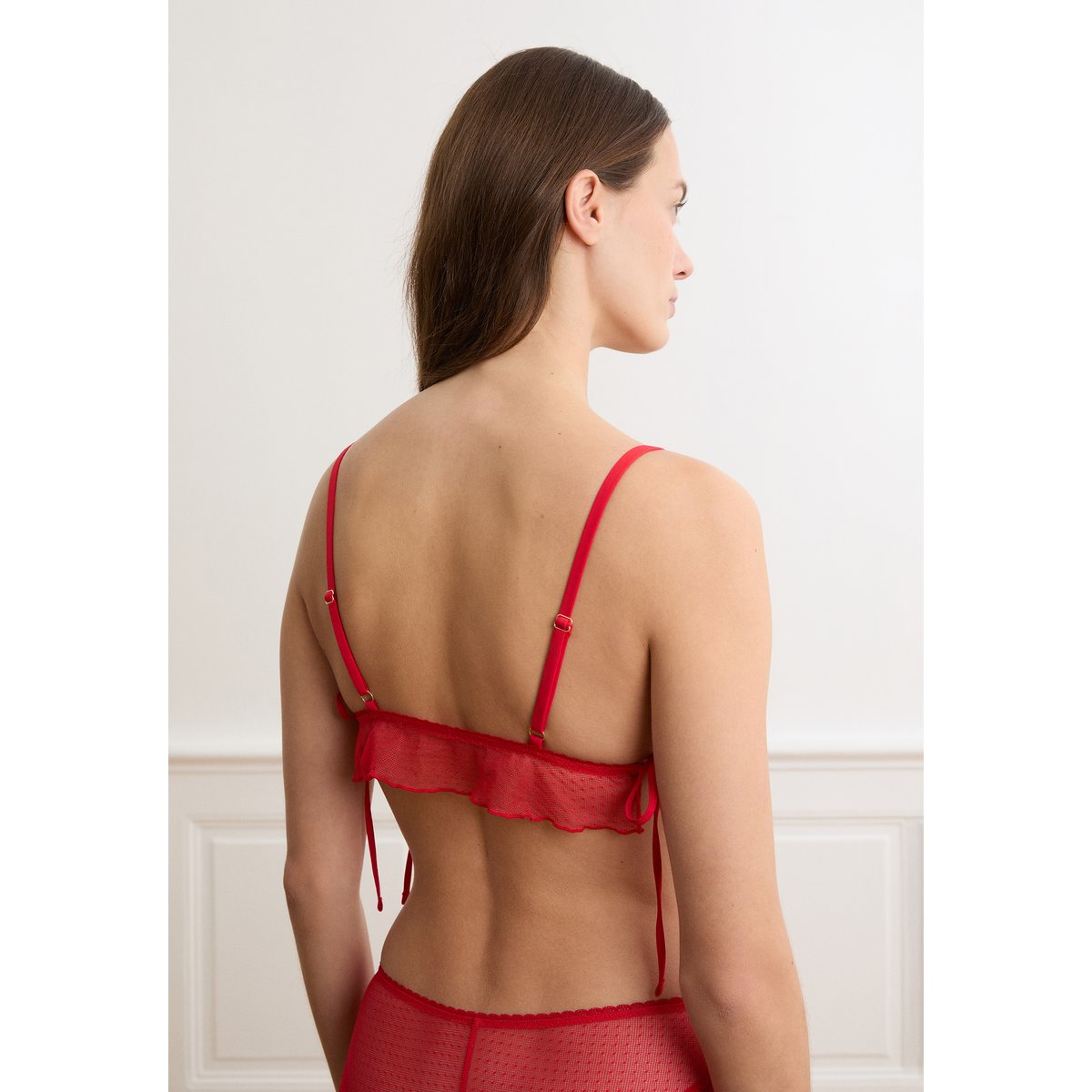 Brassière en dentelle CANDIDE rouge, ETAM