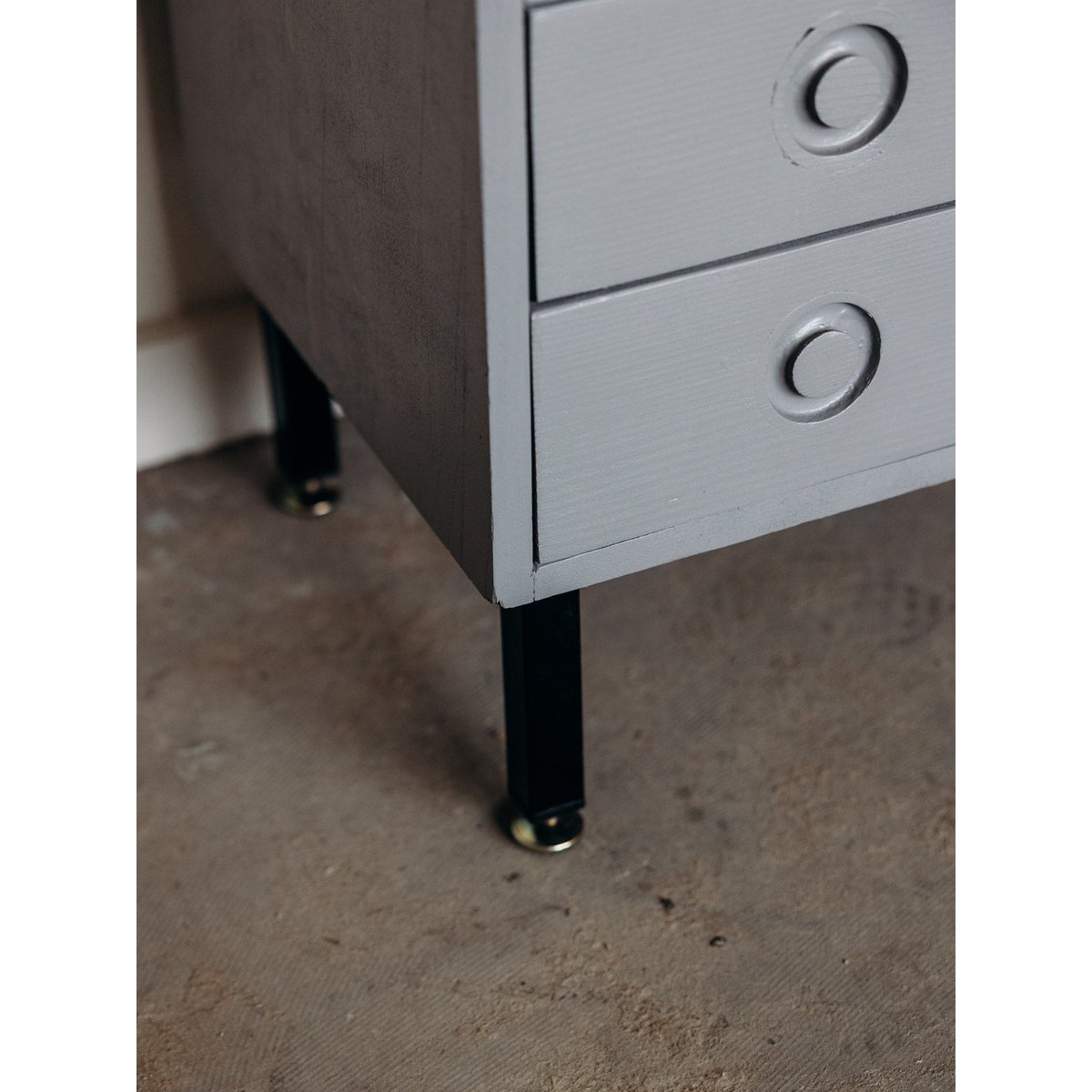 Meuble de rangement gris Michel N°330 - Bon état bois, DEBONGOUT