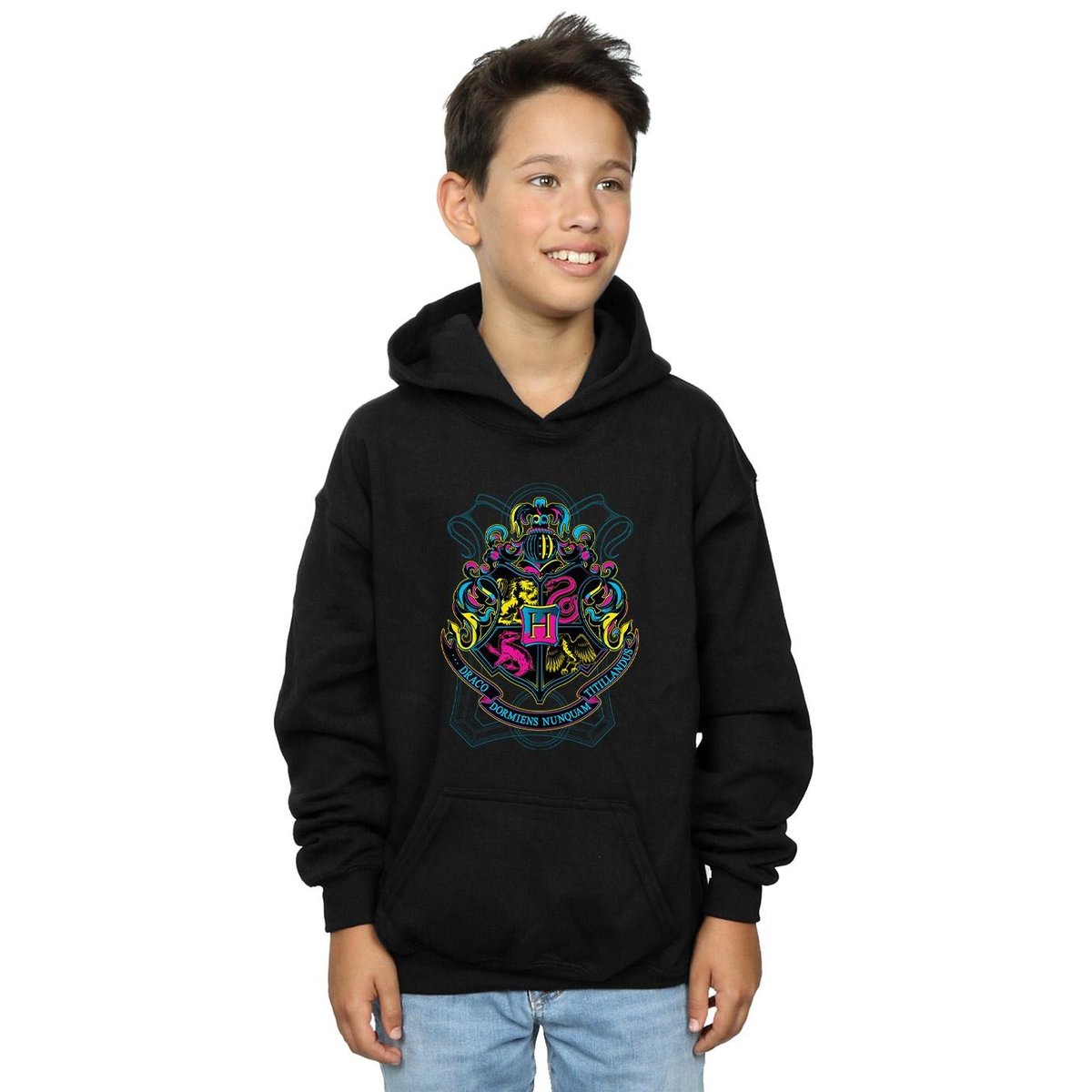 Sweat à capuche HOGWARTS noir, HARRY POTTER