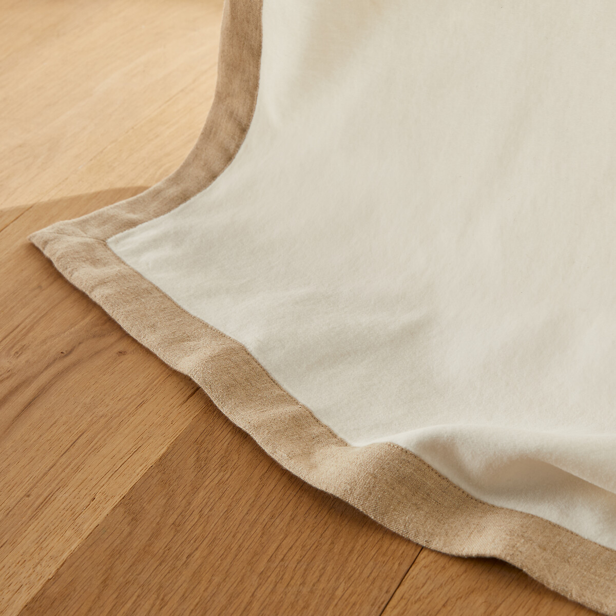 Venita Cotton Velvet & Linen Curtain snow white , AM.PM