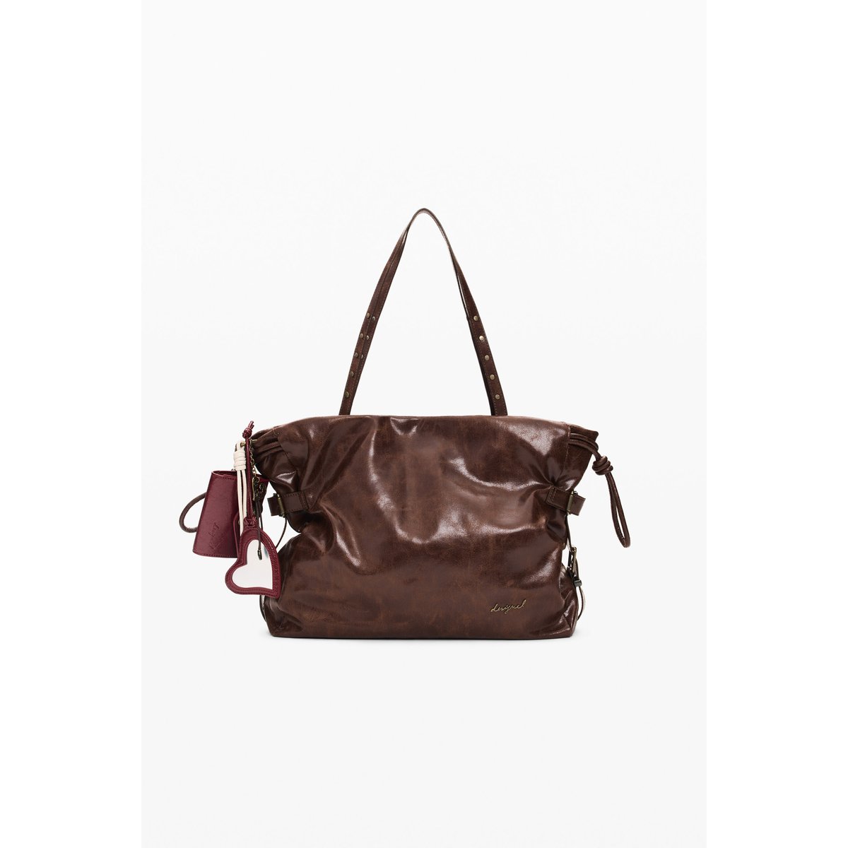 Grand sac shopping marron, DESIGUAL