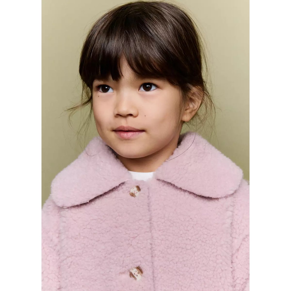 Manteau imitation mouton réversible rose, MANGO BABY