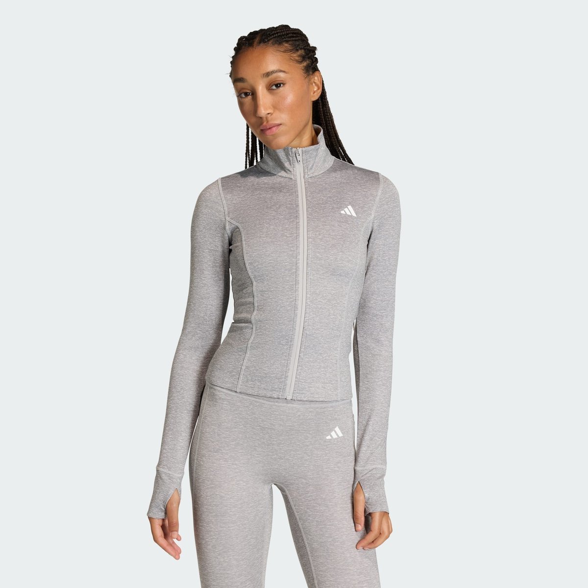 Veste Zippée Workout Essentials Heather Veste Zippée Workout Essentials Heather grey two mel, adidas Performance