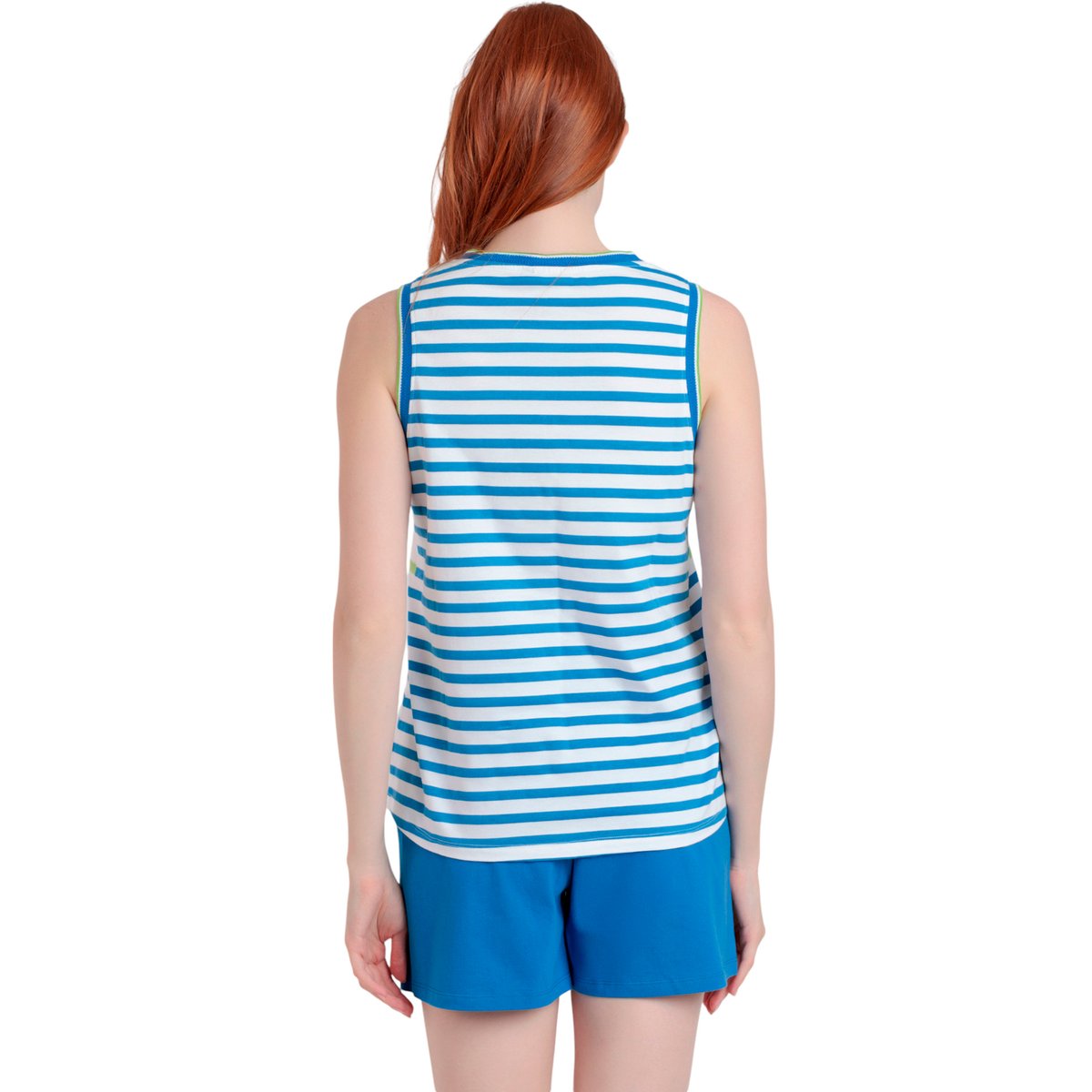 Pyjama short débardeur Peanuts Tennis Club bleu, ADMAS