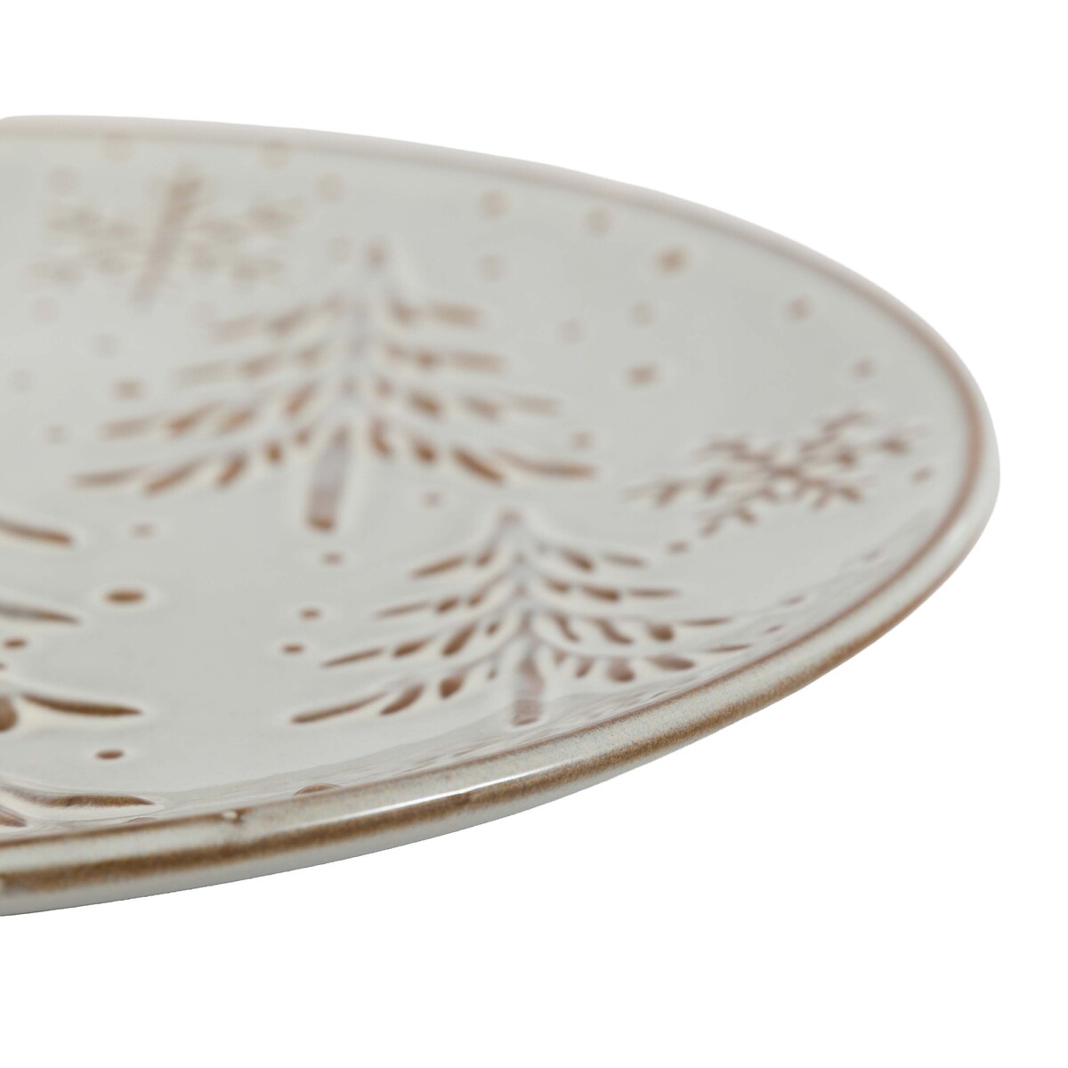 Set of 4 Woodland Tree Dessert Plates grey, ÉDITÉ