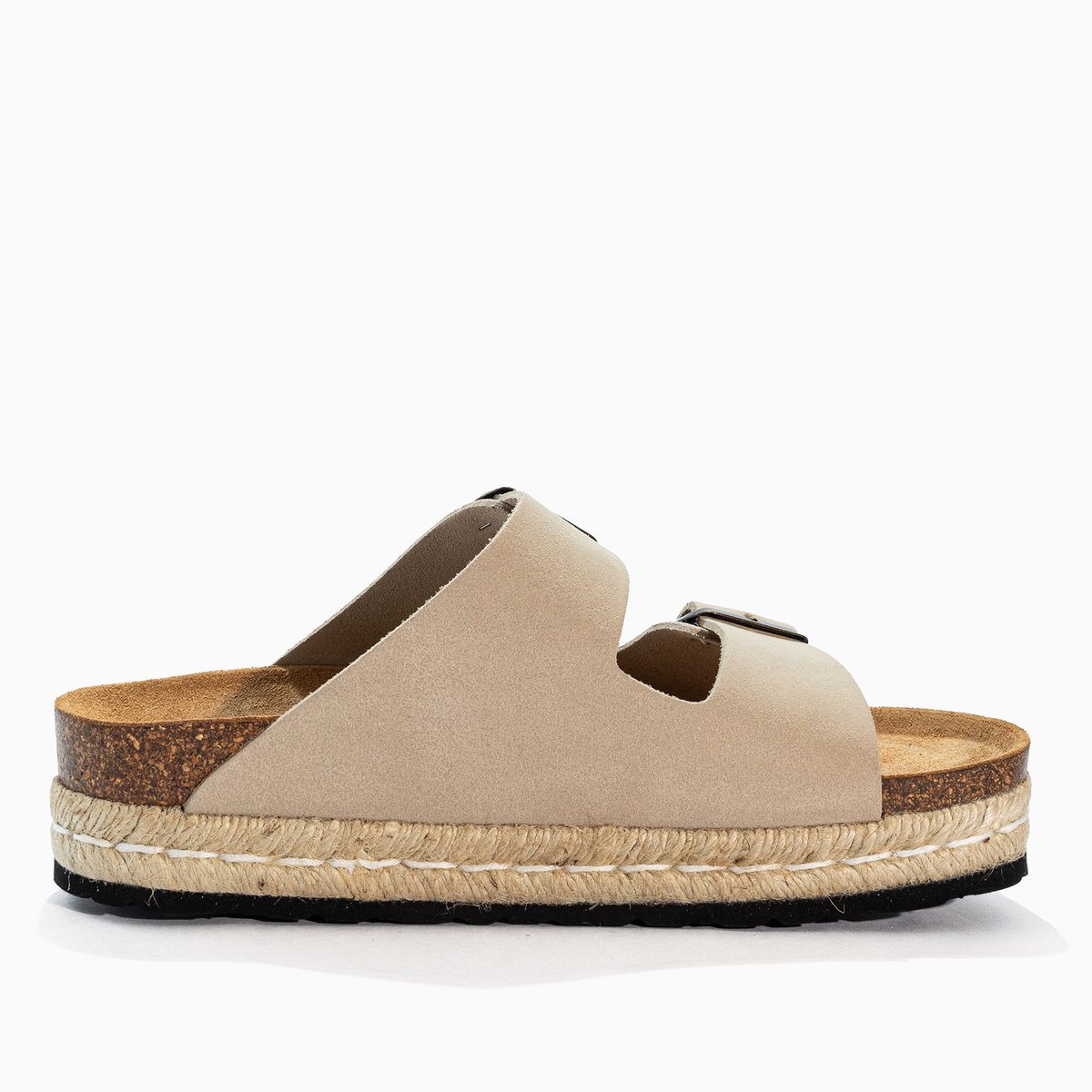Sandales en cuir suédé ATLAS beige, BAYTON