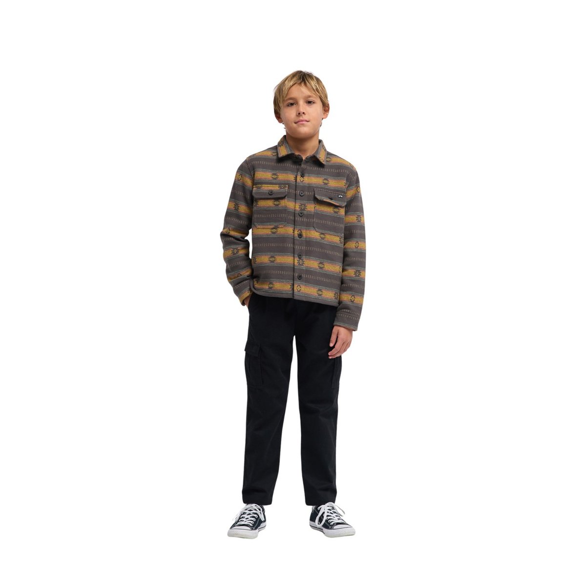 Chemise manches longues OFFSHORE LINED OVERSHIRT noir raven, BILLABONG