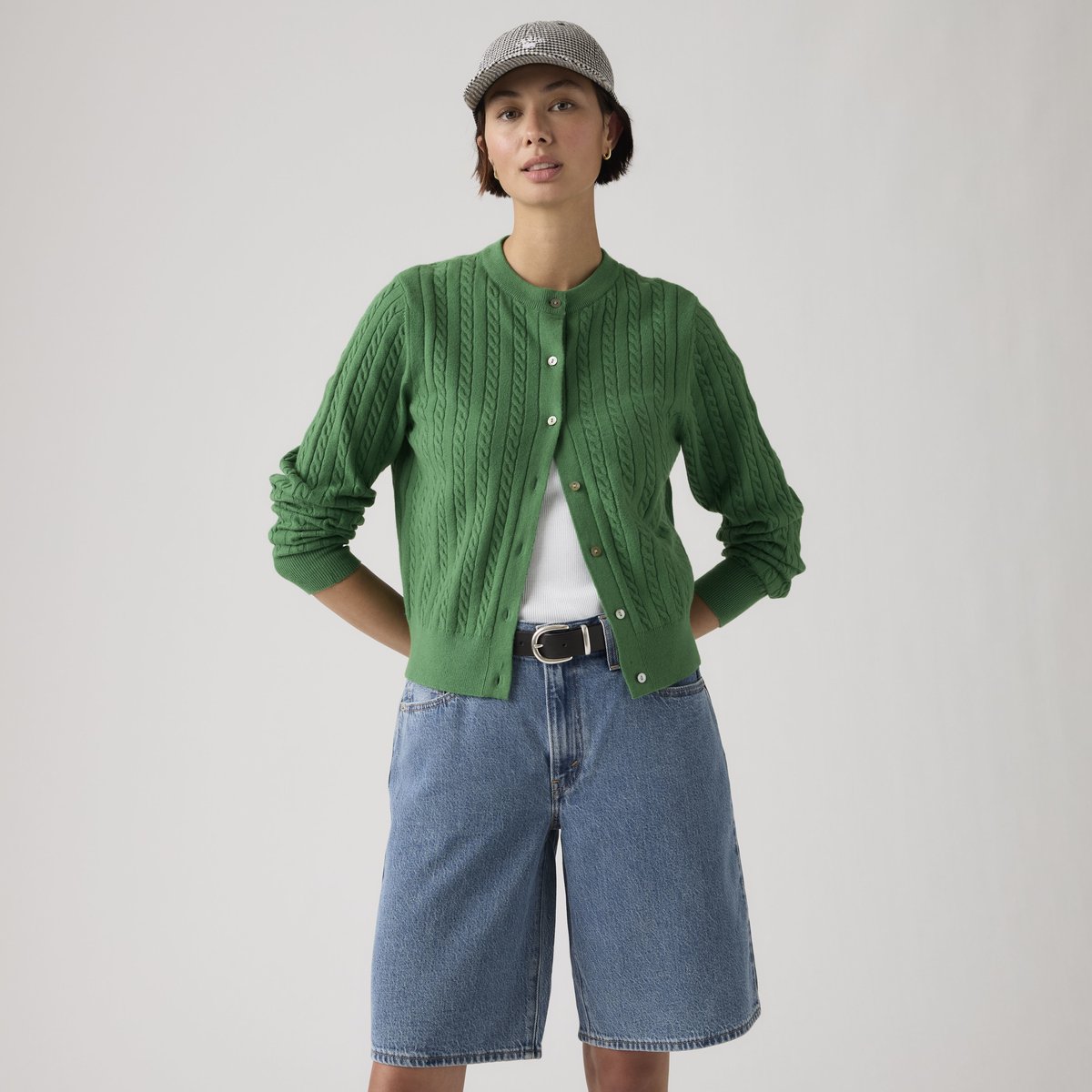 Cardigan col rond Supersoft vert - pine green, LEVI'S