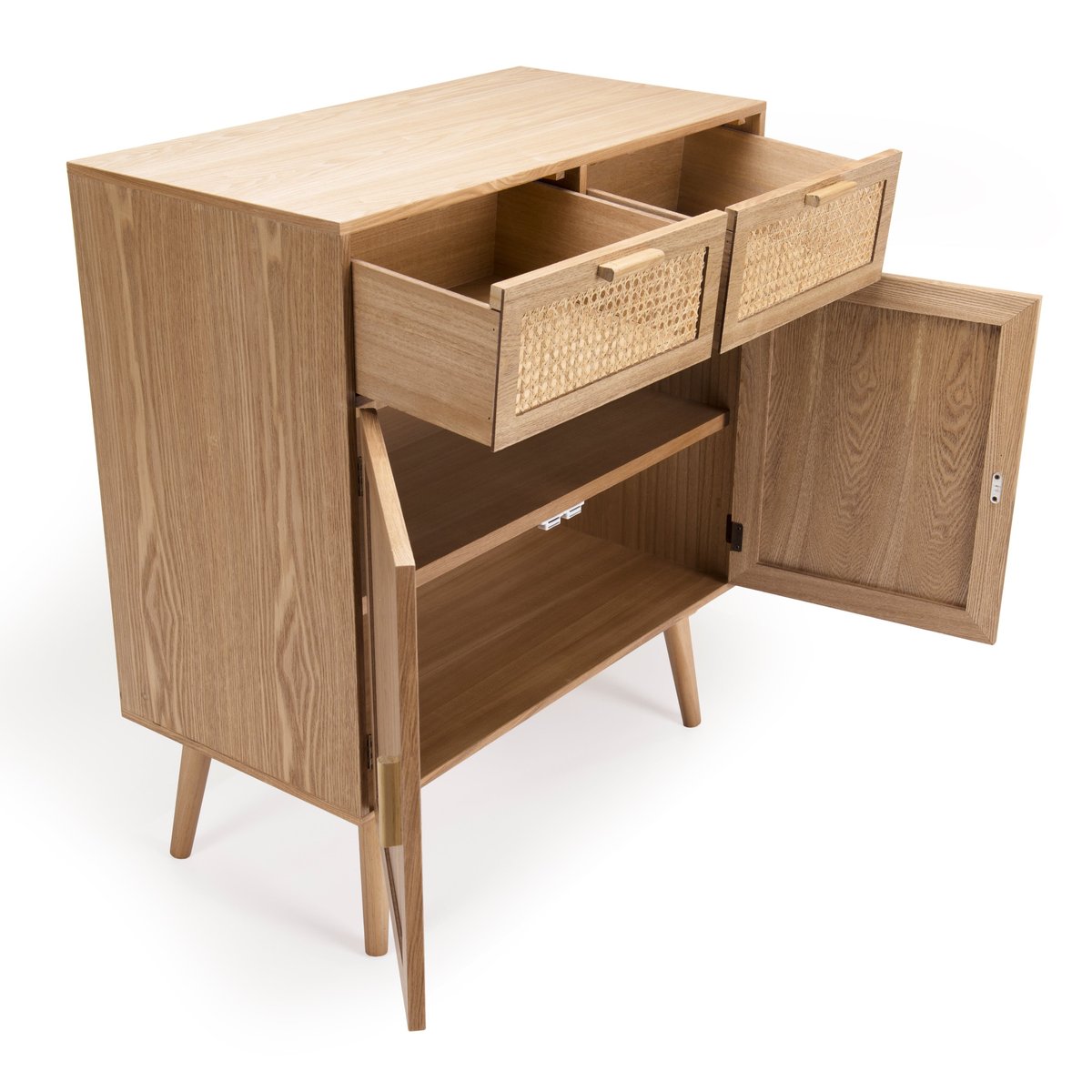 Petit buffet avec cannage ALGA bois naturel, PIER IMPORT