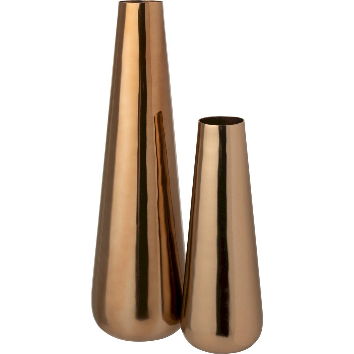 Vase large en aluminium rose doré, RECOLLECTION