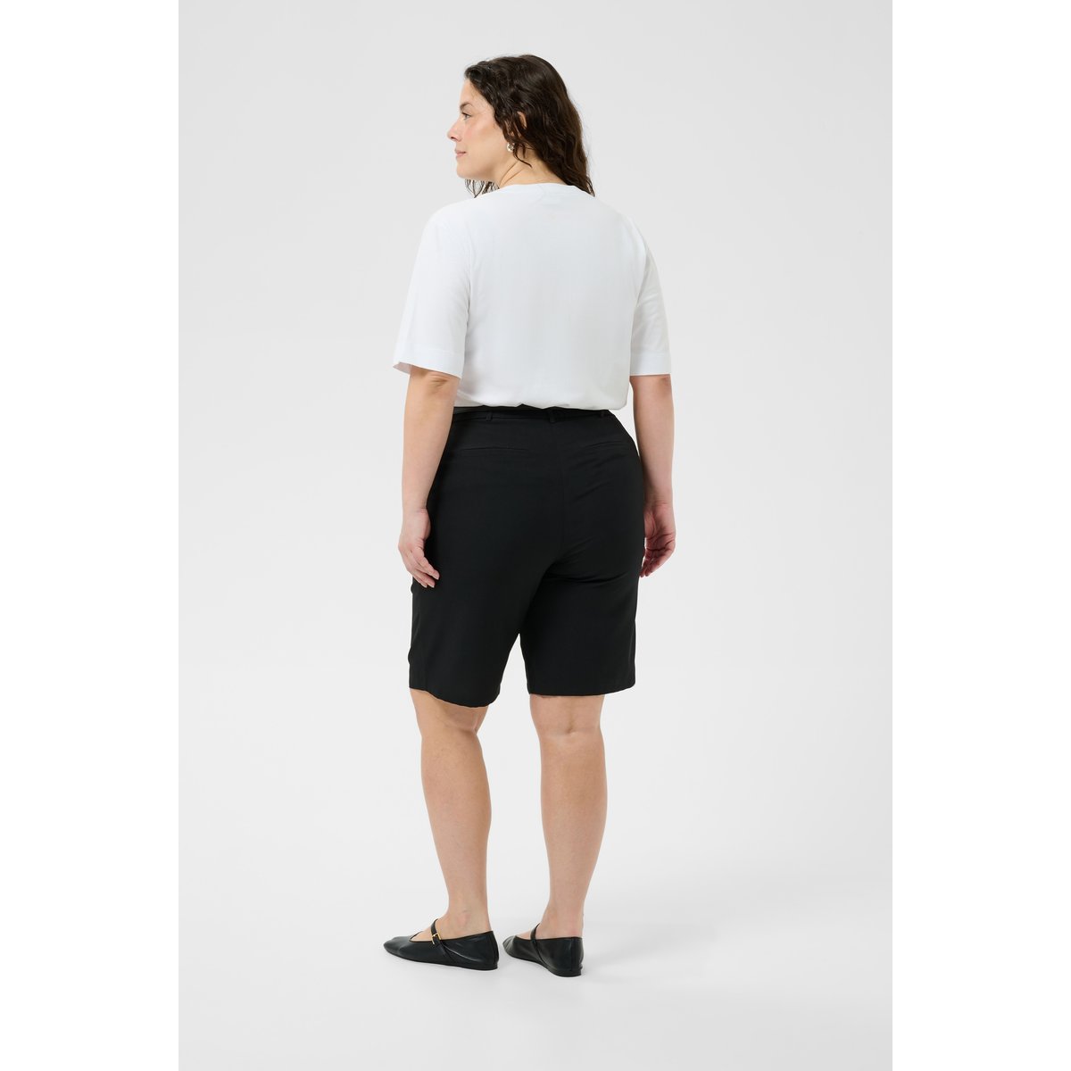 Shorts casual noir black deep cc., KAFFE CURVE