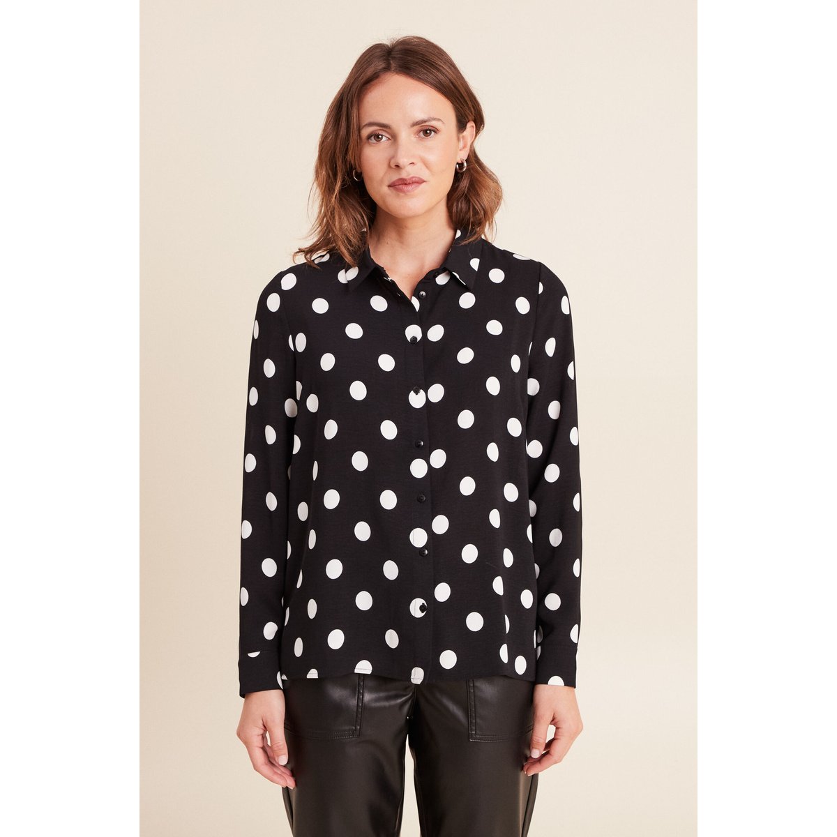 Chemise fluide manches longues noir, BREAL