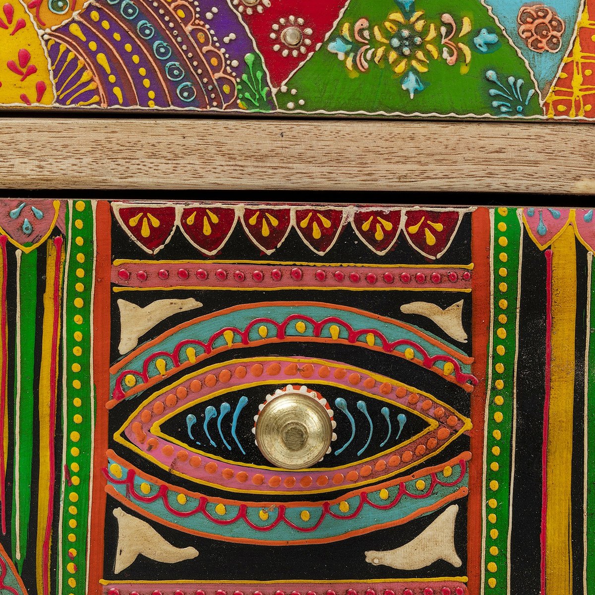 Commode motifs mandala 10 tiroirs, PARADISE multicolore, KARE DESIGN
