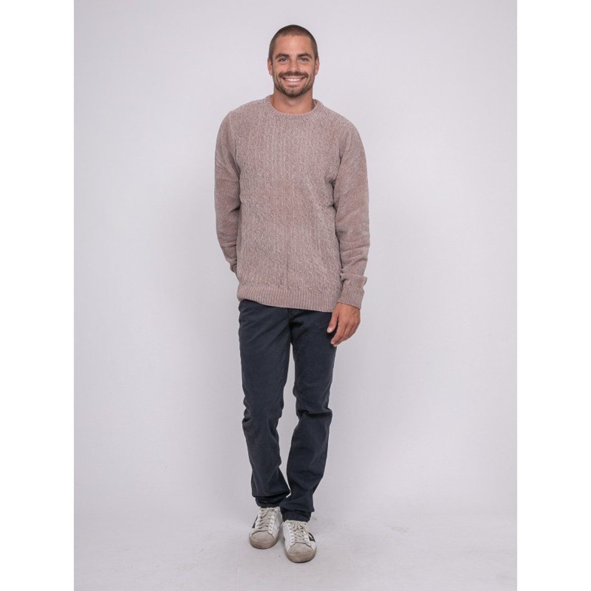 Pull Ras De Cou Avec Torsades Liturin beige, RITCHIE