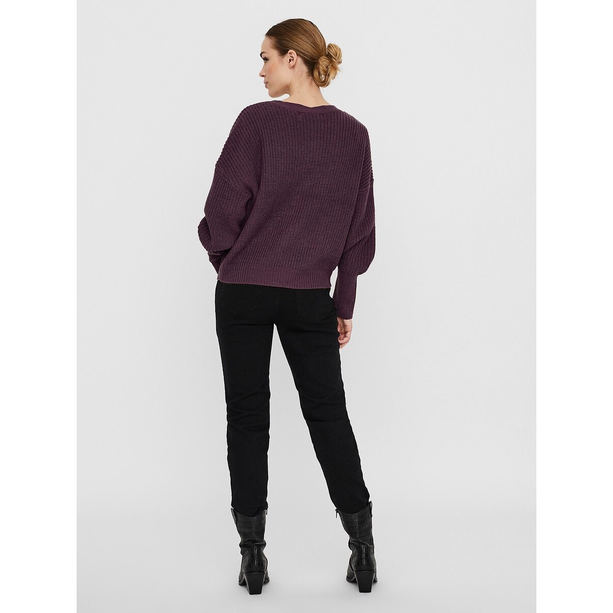 Gilet court boutonné bordeaux, VERO MODA