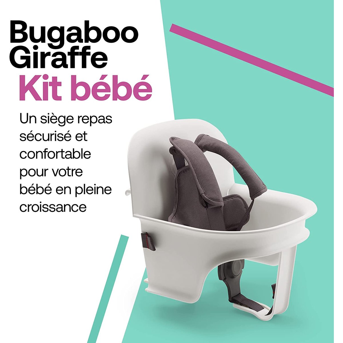 Kit bébé pour chaise haute Giraffe Bugaboo blanc, BUGABOO