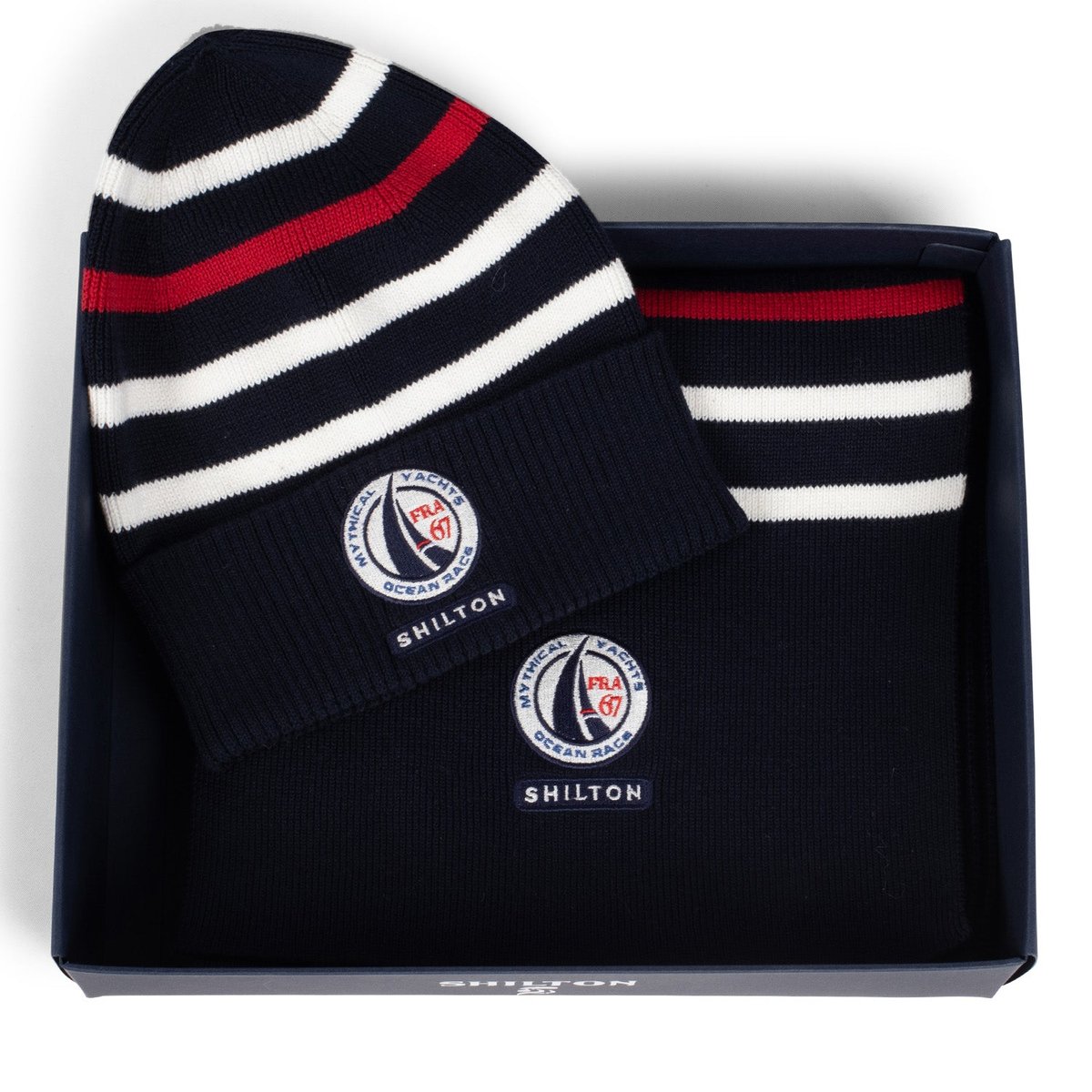 Pack bonnet/écharpe marin navy, SHILTON