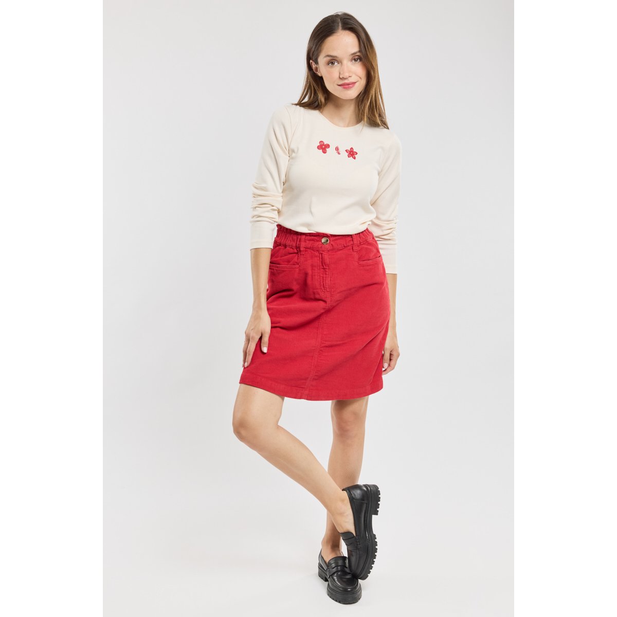 T-shirt manches longues en coton SACHA nature séri. pivonia, ARMOR-LUX