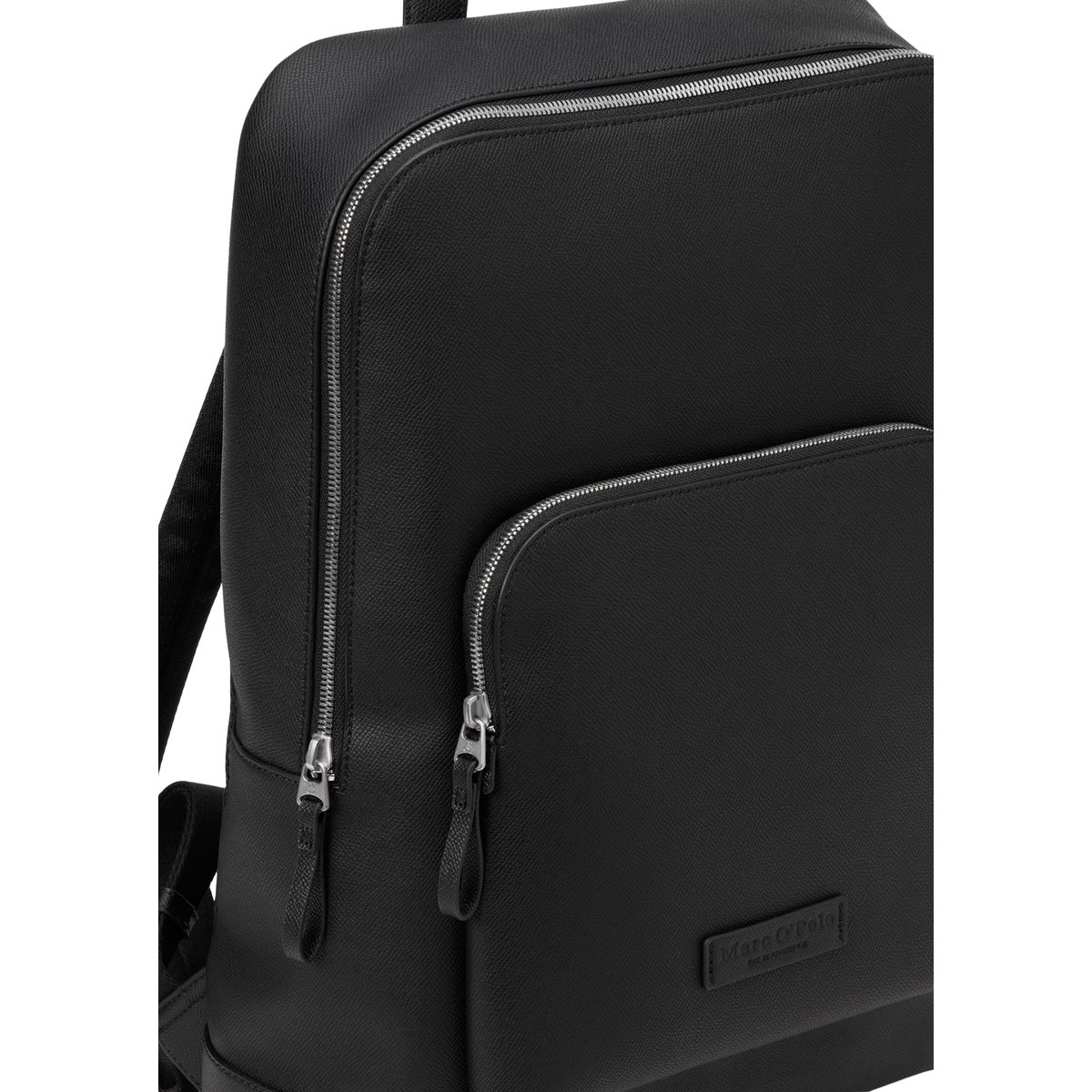 Sac à dos modèle Fabio aspect cuir avec un revêtement à base d'eau noir, MARC O'POLO