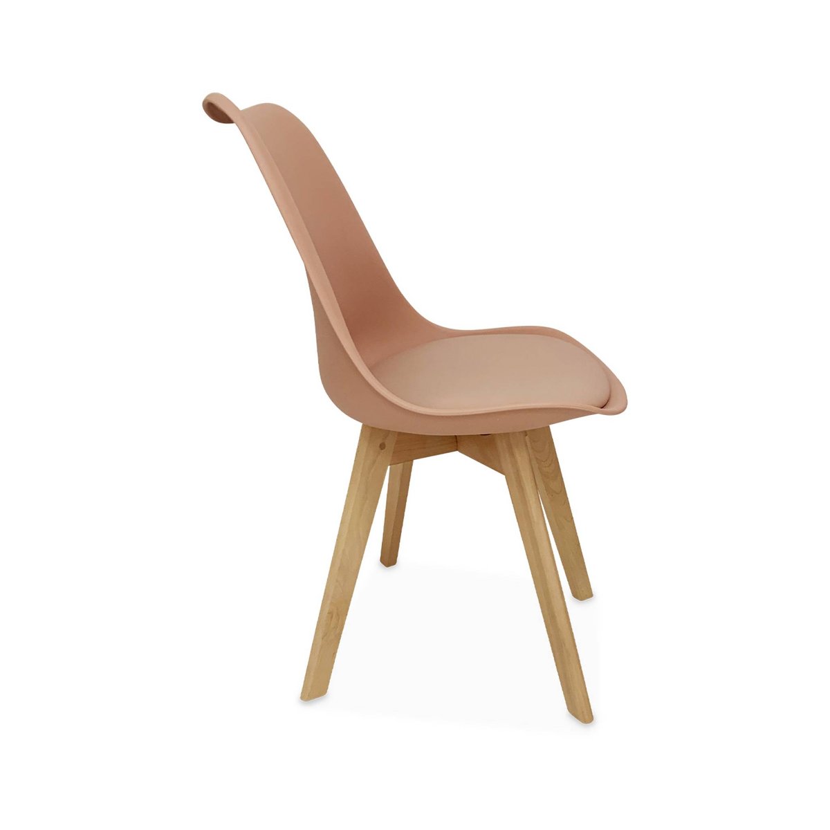 Chaise scandinave bois de hêtre (lot de 4) NILS vieux rose, SWEEEK