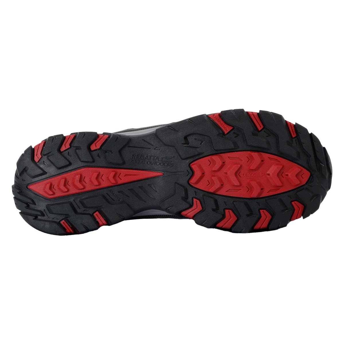 Bottines de marche HOLCOMBE gris foncé / rouge, REGATTA