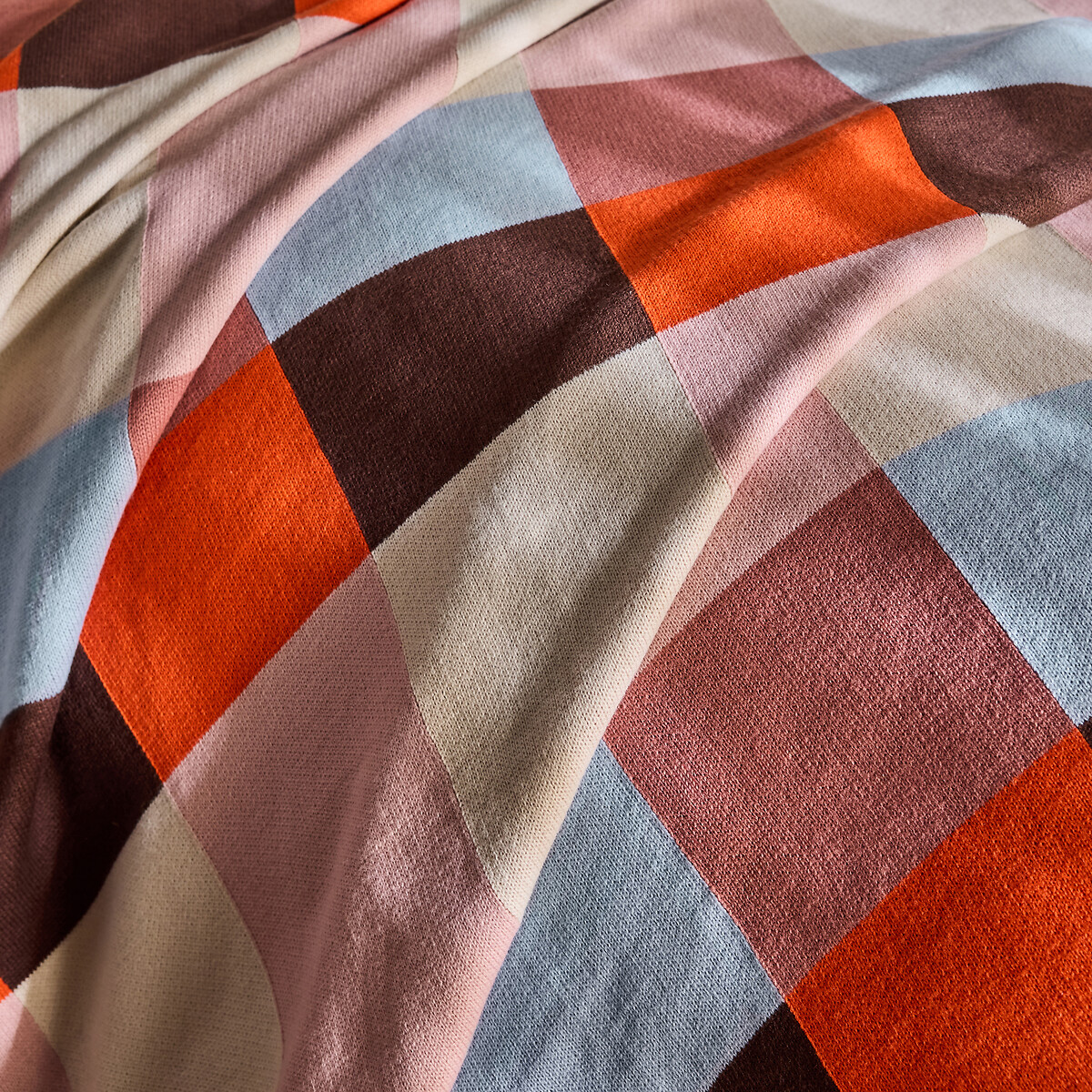 MADE.COM Keava Knitted Throw orange, MADE
