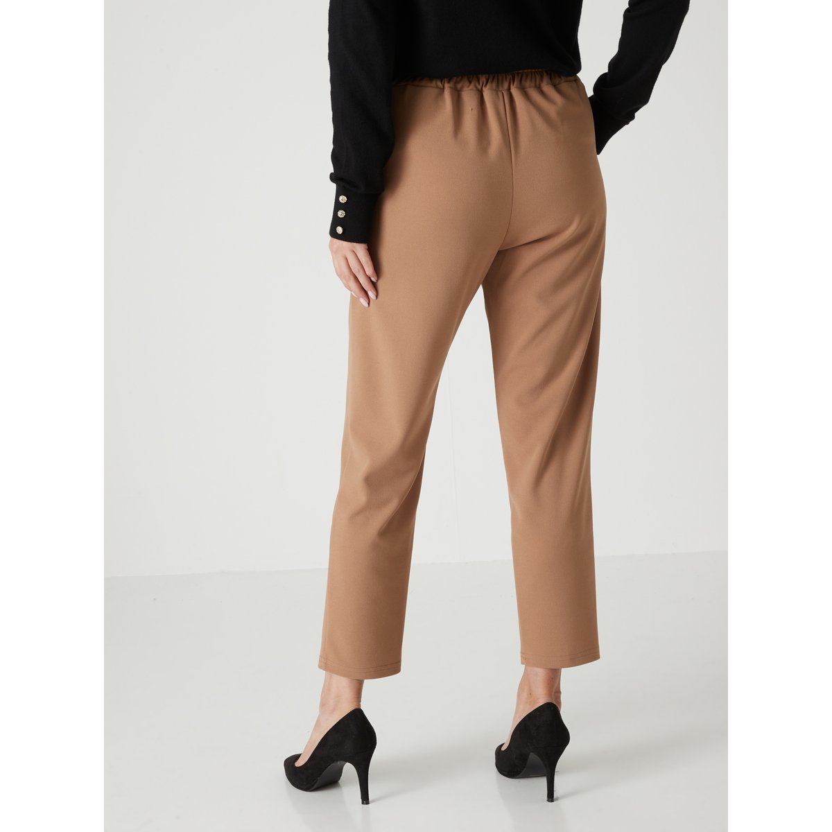 Pantalon maille longueur cheville camel, DAXON