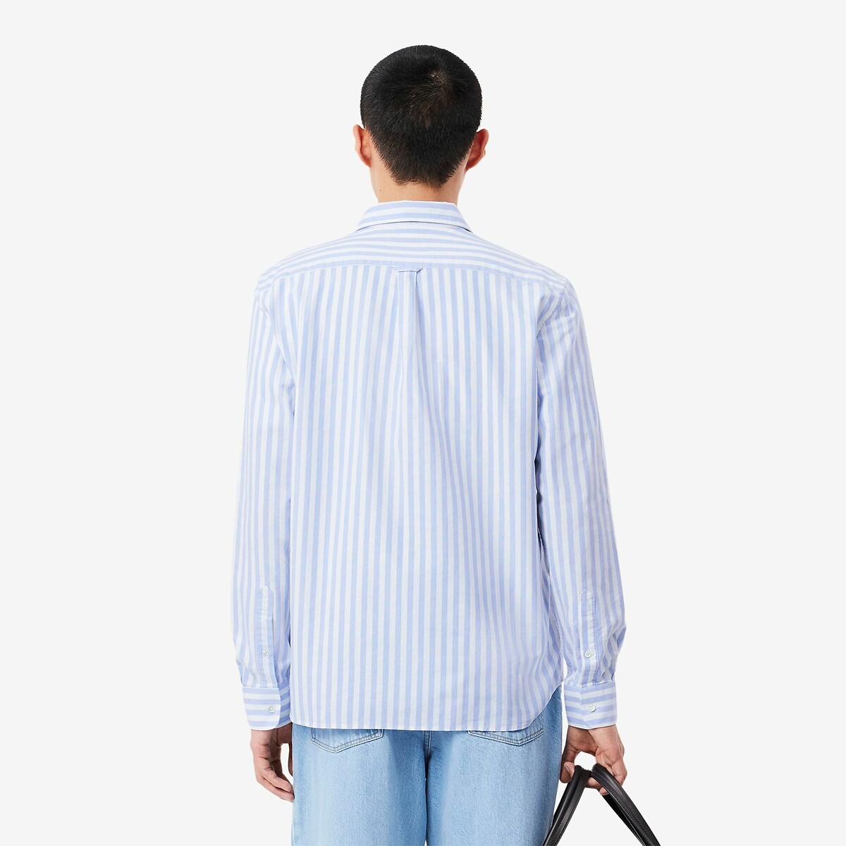 Striped Regular Fit Oxford Shirt sky blue, LACOSTE
