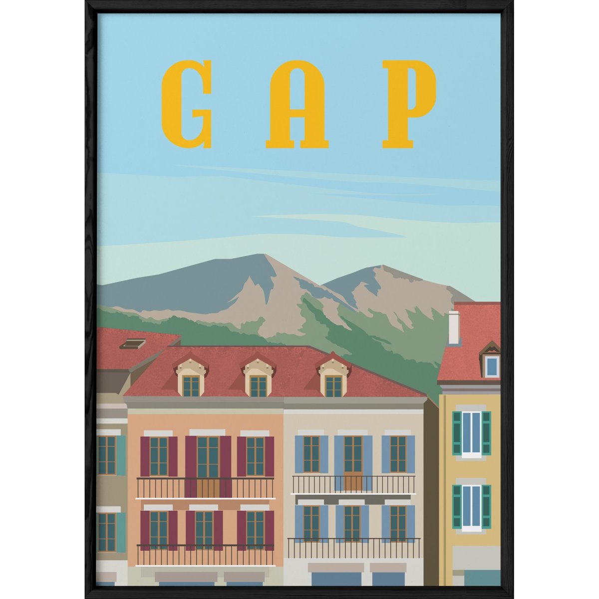 Affiche ville Gap blanc, L'AFFICHERIE
