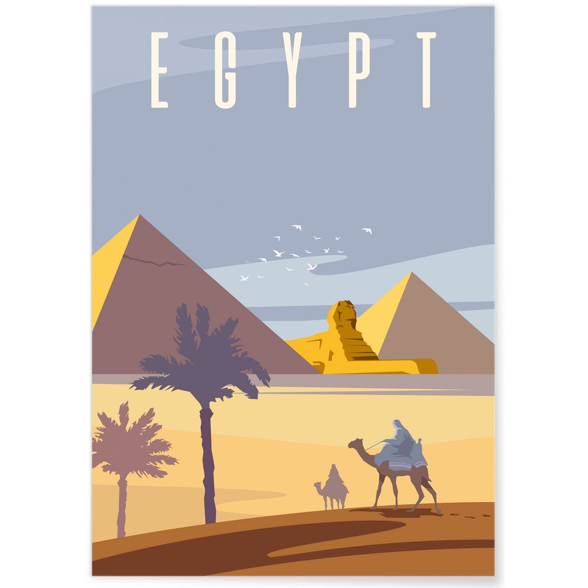 Poster Egypte blanc, L'AFFICHERIE