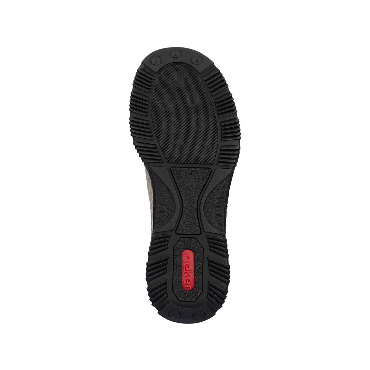 Sneakers beiges à talon plat pourvues d'une fermeture élastiquée beige, RIEKER