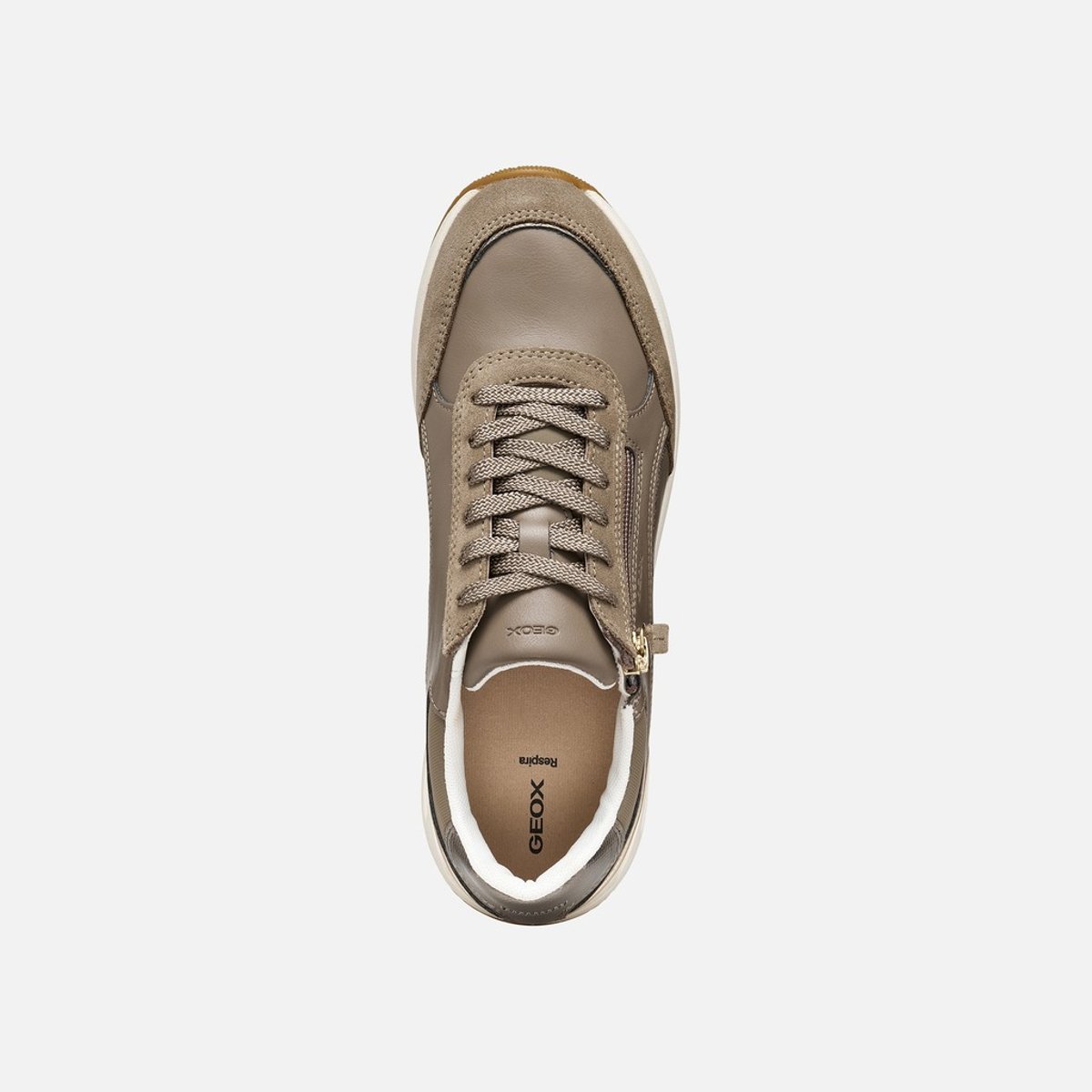 Baskets respirantes zippées, BULMYA taupe, GEOX