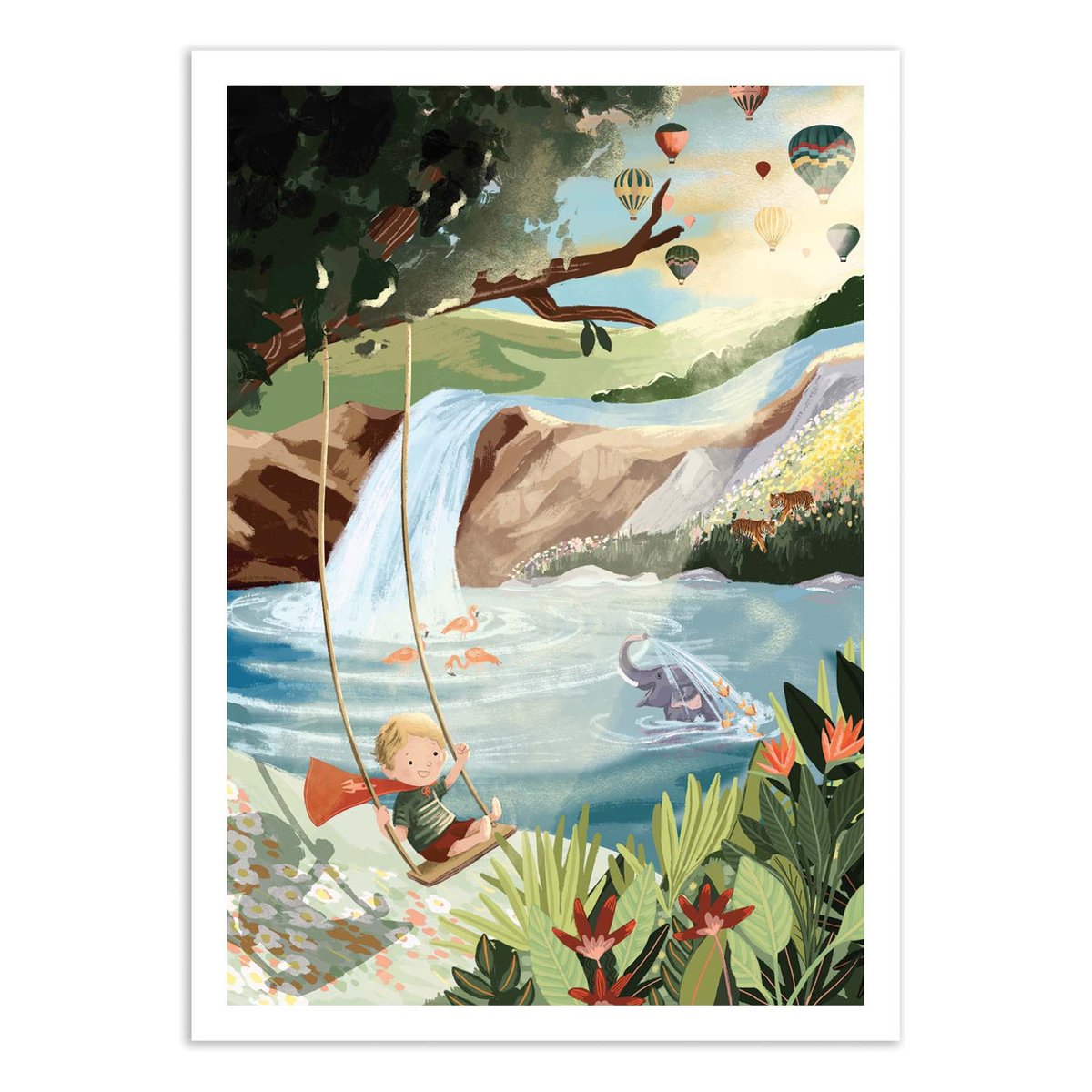 Affiche d'art - Swingset Dreams - Goed Blauw affiche d'art, WALL EDITIONS