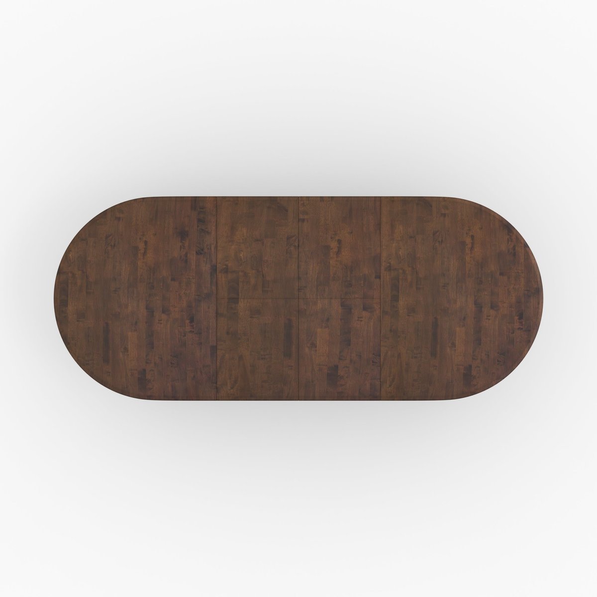 Table extensible en bois d'hévéa massif 6 à 8 personnes - OLI marron foncé, MAISON PAVANE