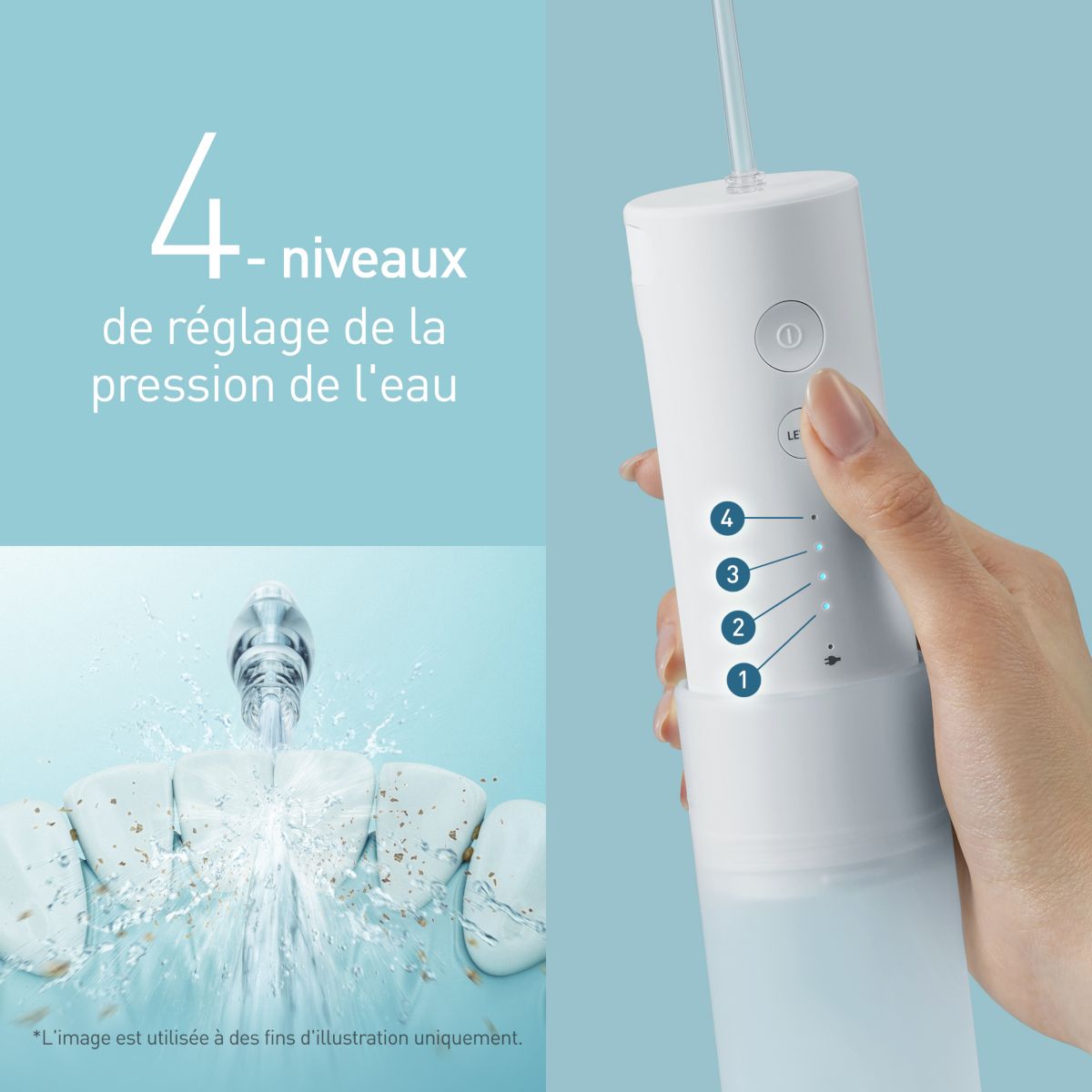 Hydropulseur rétractable à technologie u EW-DJ4B-W503 couleur unique, PANASONIC