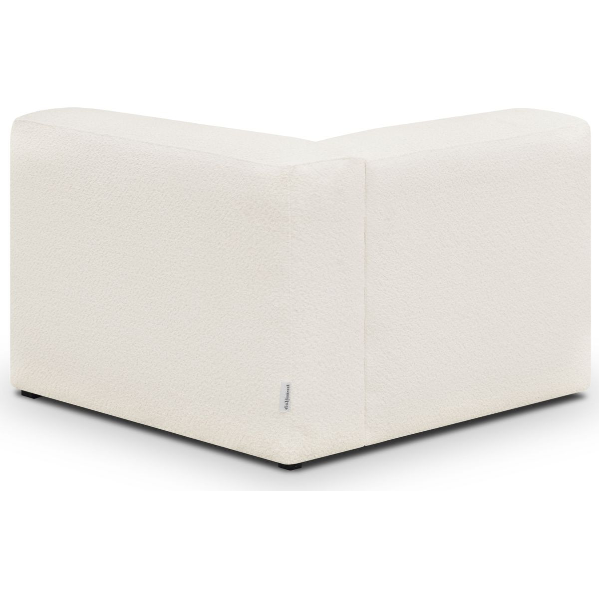 Canapé d'angle à gauche modulable 4 places en tissu bouclette - MODULO beige, HOMIFAB