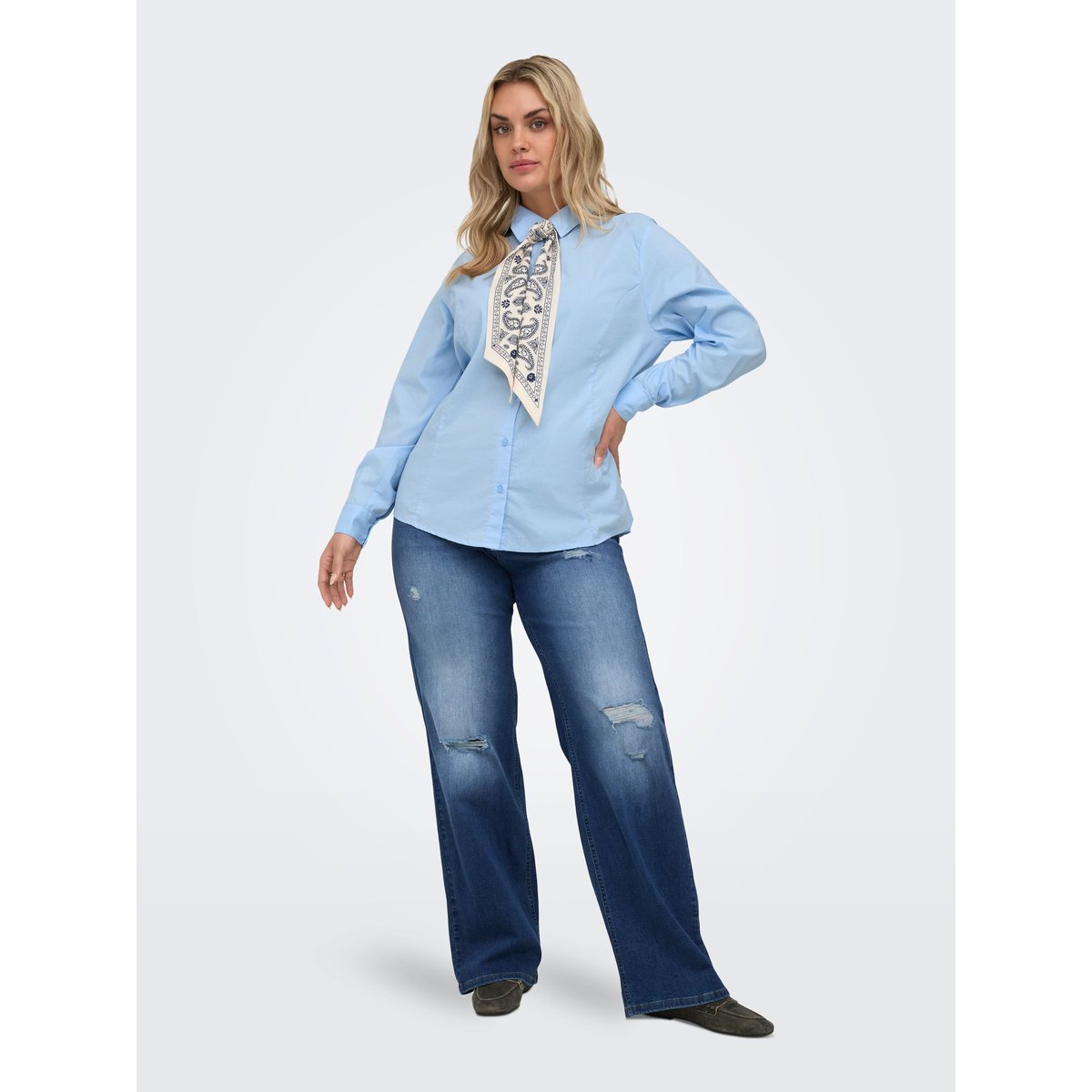 Chemise cashmere blue 1, ONLY CARMAKOMA