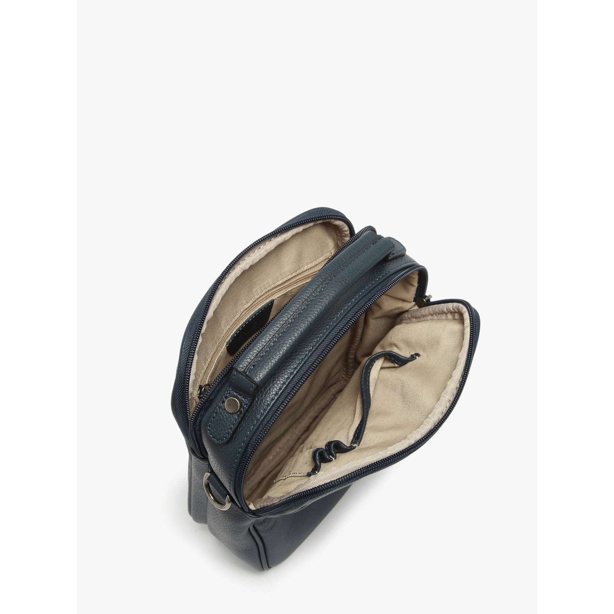 Sac bandoulière Flandres cuir marine, ETRIER