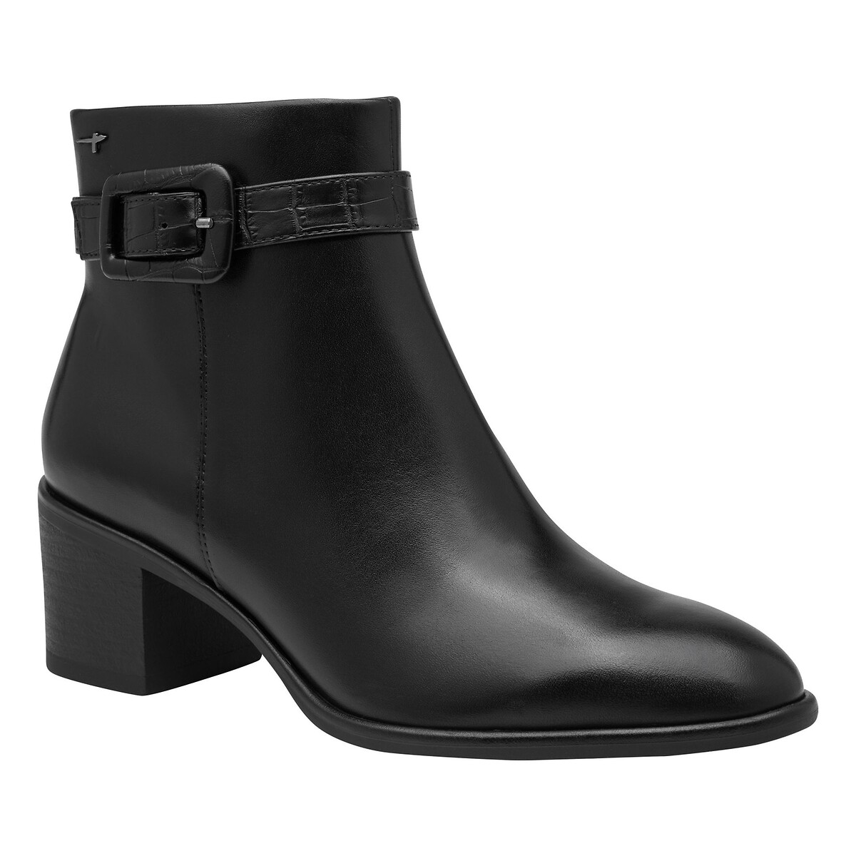 Spitz zulaufende Trotteur-Stiefeletten schwarz, TAMARIS