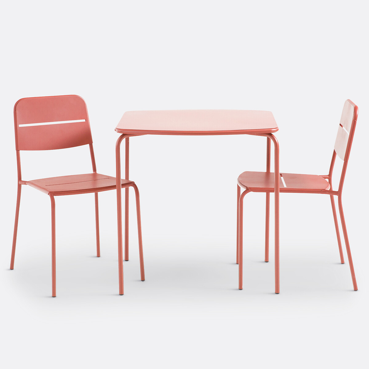 Set of 2 Dune Steel Metal Garden Chairs terracotta, LA REDOUTE INTERIEURS