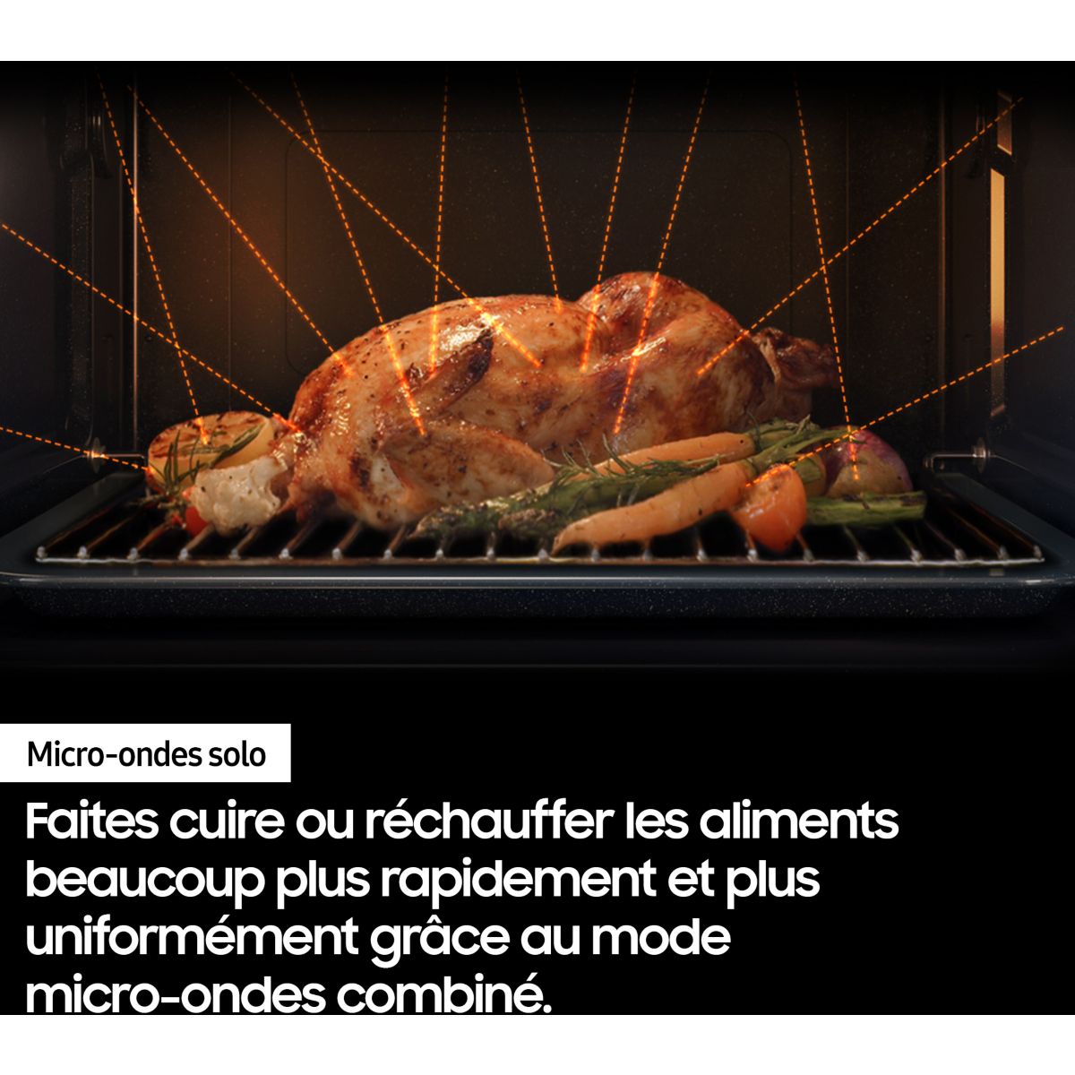 Micro ondes combiné encastrable NQ5B6753CAK Bespoke noir, SAMSUNG