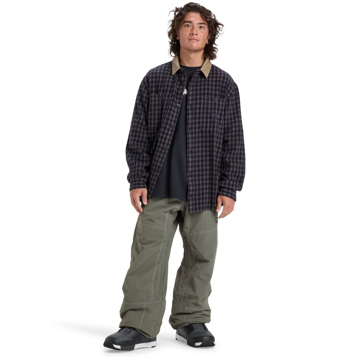 Chemise manches longues MERCURY SANDSTROKES noir sand strokes black, QUIKSILVER