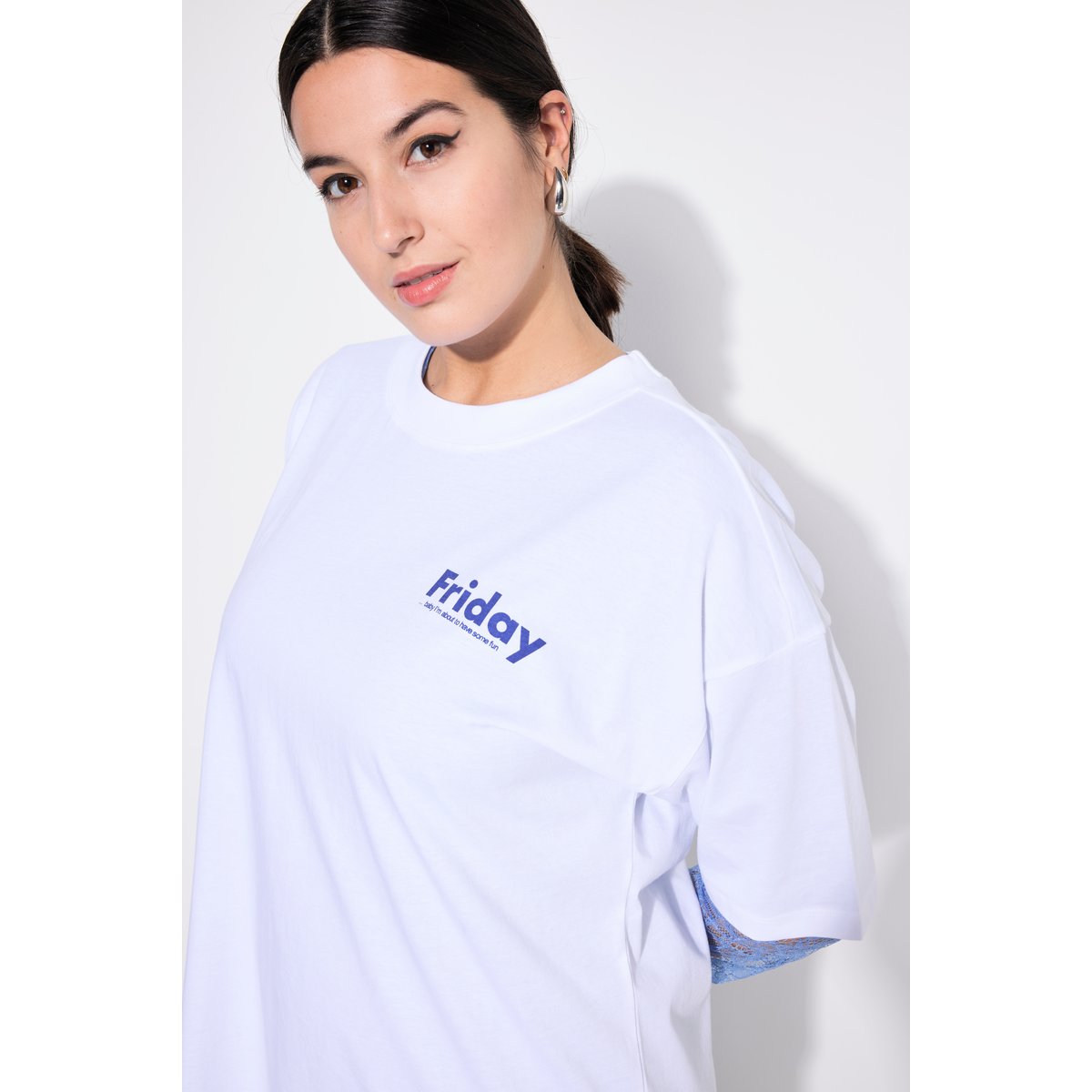 T-shirt pour homme, oversized blanc neige, STUDIO UNTOLD