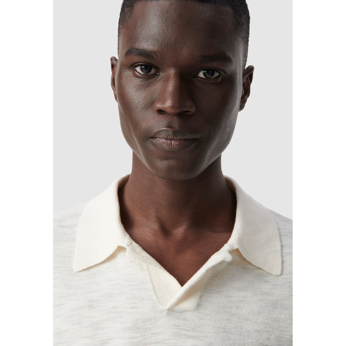 Polo en tricot flammé ecru, IKKS